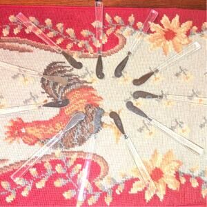 Set of 12 Acrylic Party Hor dourve Forks &  11 Acrylic Party Spreader Knives